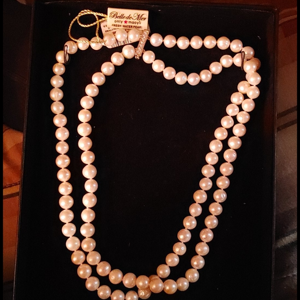 Belle der Me double pearl necklace